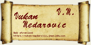Vukan Medarović vizit kartica